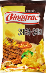 Чипсы БИНГРЭ Зяки-зяки с пикантным вкусом жареной говядины, 130г