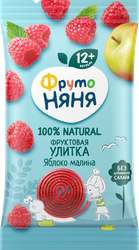 Фруктовая улитка ФРУТОНЯНЯ Яблоко, малина, с 12 месяцев, 15г