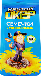 Изображение товара Семечки подсолнечника КРУТОЙ ОКЕР жареные с морской солью, 80г