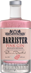 Джин BARRISTER Pink дистиллированный 40%, 0.7л