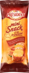 Сыр мягкий PRESIDENT Mini Snack a La Francaise с красной плесенью 60%, без змж, 90г