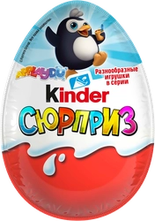 Яйцо шоколадное KINDER Surprise из молочного шоколада с игрушкой, 20г