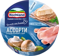 Сыр плавленый HOCHLAND Синее ассорти, порционный 50%, без змж, 140г