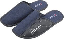 Изображение товара Мужские домашние тапки AMORA коричневый размер 41-45 с принтом