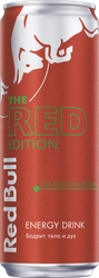 Напиток энергетический RED BULL Red Edition со вкусом арбуза тонизирующий газированный, 0.355л