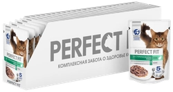 Корм консервированный для взрослых кошек PERFECT FIT Sterile с кроликом в соусе, для стерилизованных, 75г