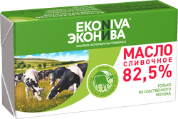 Изображение товара Масло сливочное ЭКОНИВА Традиционное 82,5%, без змж, 350г