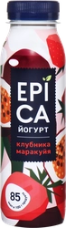 Йогурт питьевой EPICA с клубникой и маракуйей 2,5%, без змж, 260г