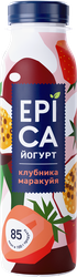 Йогурт питьевой EPICA с клубникой и маракуйей 2,5%, без змж, 260г