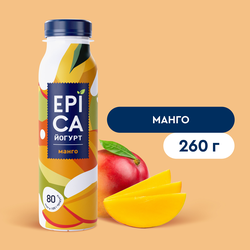 Йогурт питьевой EPICA с манго 2,5%, без змж, 260г