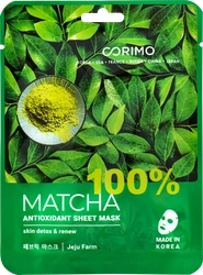 Маска для лица CORIMO Антиоксидант 100% matcha, 22г