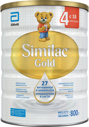 Изображение товара Молочко детское SIMILAC Gold 4, с 18 мecяцев, 800г