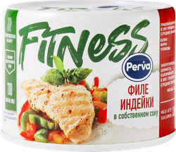 Изображение товара Индейка PERVA Fitness, филе в собственном соку, 180г