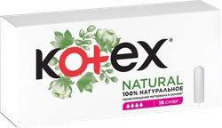 Тампоны KOTEX Natural Супер, 16шт