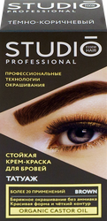 Изображение товара Краска для бровей STUDIO Темно-коричневая с эффектом татуажа, 20мл