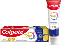 Изображение товара Зубная паста COLGATE Total 12 Профессиональная отбеливающая с цинком и аргинином для борьбы с потемнениями эмали и с антибактериальной защиты, 125мл