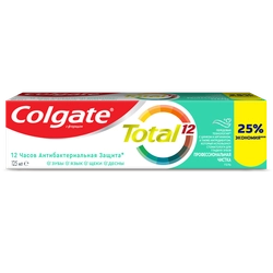 Зубная паста COLGATE Total 12 Профессиональная чистка со специальным ингредиентом для гладких и блестящих зубов, с цинком и аргинином для антибактериальной защиты, 125мл