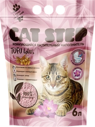 Наполнитель растительный для кошачьего туалета CAT STEP Tofu Lotus комкующийся, 6л