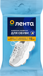 Изображение товара Салфетки влажные для очистки белой подошвы ЛЕНТА, 15шт