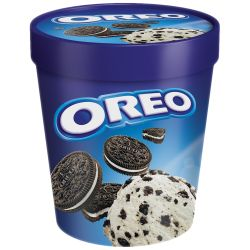 Изображение товара Мороженое OREO Сливочное с дробленым печеньем «Oreo» 12%, без змж, ведерко, 263г