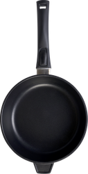 Изображение товара Сковорода HOMECLUB Titan 22см, литая, глубокая, съемная ручка,  антипригарное покрытие, алюминий