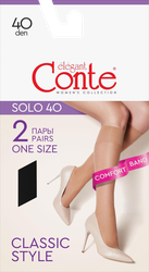 Изображение товара Гольфы женские CONTE Elegant solo, 40 den nero, Арт. 20С-198СП, 2пары