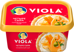 Сыр плавленый VIOLA Четыре сыра 50%, без змж, 400г