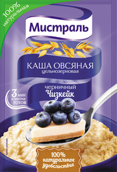 Изображение товара Каша овсяная МИСТРАЛЬ Черничный чизкейк, 40г