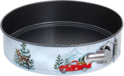 Изображение товара Форма для выпечки HOMECLUB Рождественские традиции 26см, разъемная, круглая, антипригарное покрытие Арт. LF00338