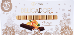Изображение товара Шоколад темный DELICADORE с апельсиновой начинкой, 200г
