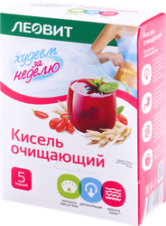 Кисель очищающий ЛЕОВИТ Худеем за неделю, в пакетиках, 5х20г