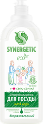 Средство для мытья посуды и детских игрушек SYNERGETIC биоразлагаемое с ароматом алоэ, 1л