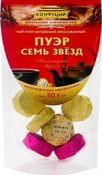 Изображение товара Чай Пуэр Семь звезд 50г КОНФУЦИЙ постферментированный китайский байховый
