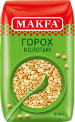 Изображение товара Горох колотый MAKFA шлифованный, 800г