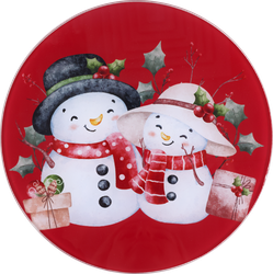 Изображение товара Доска разделочная HOMECLUB New Year Festive 20см, круглая, стекло Арт. АТ-К1209