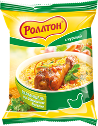 Вермишель РОЛЛТОН На домашнем бульоне с курицей, 60г