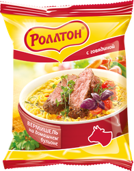 Вермишель РОЛЛТОН На домашнем бульоне с говядиной, 60г