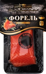 Форель холодного копчения ДАРЫ ОКЕАНА филе-кусок на коже, 150г