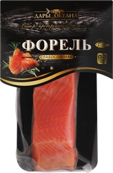 Форель слабосоленая ДАРЫ ОКЕАНА филе-кусок с кожей, 150г