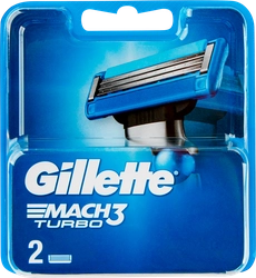 Кассеты для бритья GILLETTE Mach-3 Turbo, 2шт