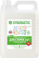 Гель для стирки SYNERGETIC 2в1 концентрированный универсальный биоразлагаемый, 5л