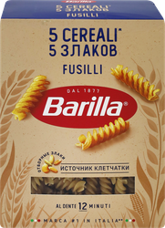 Изображение товара Макароны BARILLA 5 Cereali Fusilli, со злаковой смесью, первый сорт группа А, 450г