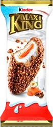 Вафля KINDER Maxi King с молочно-карамельной начинкой в молочном шоколаде с дроблеными лесными орехами, 35г