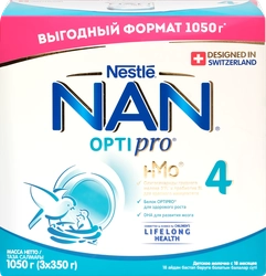 Молочко NAN 4 Optipro, с 18 месяцев, 1050г