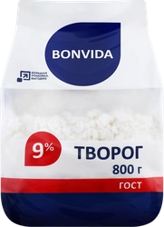 Творог BONVIDA 9%, без змж, 800г