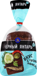 Изображение товара Хлебец КАРАВАЙ Черный янтарь, зерно и солод, наливной в нарезке, 300г