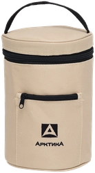 Термос вакуумный АРКТИКА 750мл, с широким горлом в чехле, серебристый, , Арт. 301-750А