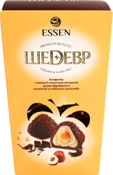 Конфеты ШЕДЕВР со сливочной начинкой, целым фундуком и темным шоколадом, 145г