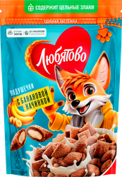 Изображение товара Готовый завтрак ЛЮБЯТОВО Подушечки с банановой начинкой, 220г