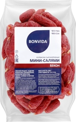 Колбаски сырокопченые BONVIDA Мини-салями со вкусом бекона, 500г